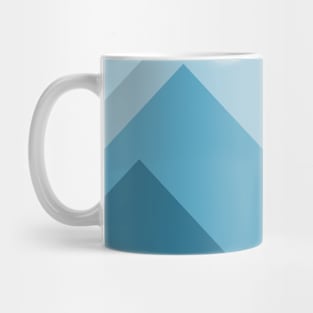 Abstract Blue Geometric Mountains Mug